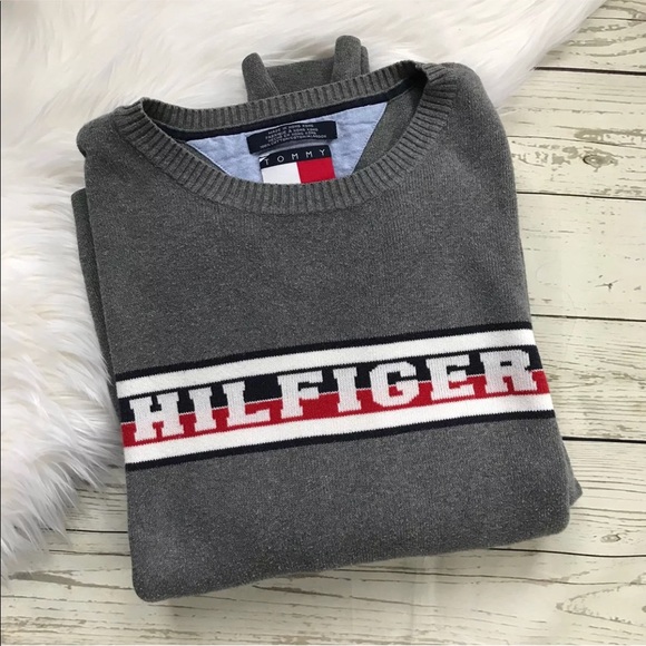 Tommy Hilfiger Other - Vintage Tommy Hilfiger Sweater Grey Crewneck